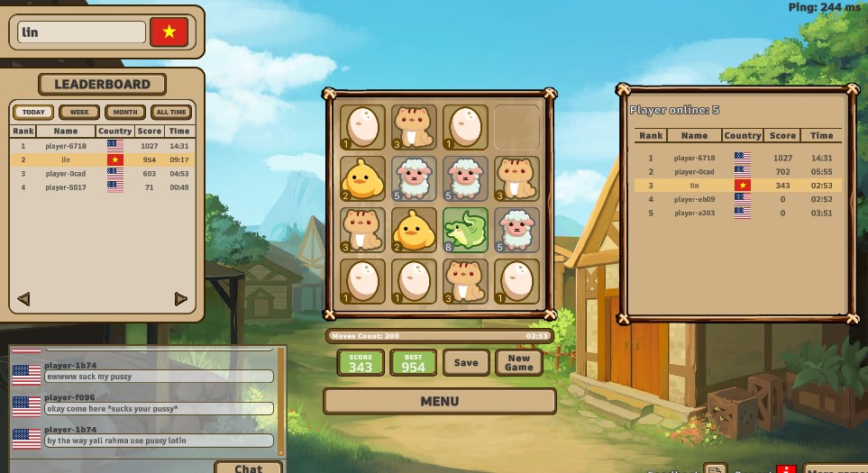 2048 Rogue grid with evolving tiles and high score gameplay